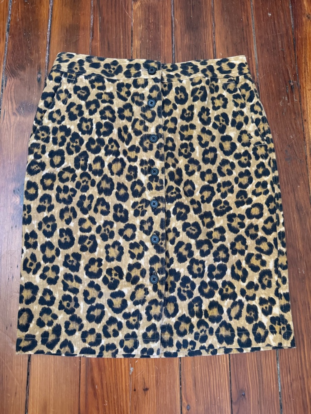 Ralph Lauren Leopard Print Pencil Skirt - Black & Tan